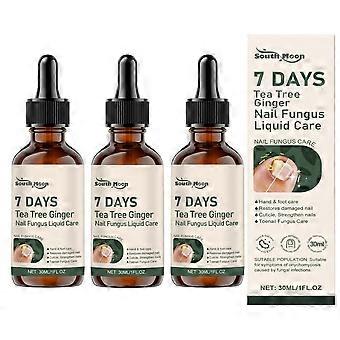 7 dagars Tea Tree-serum för tånagelbehandling, återfuktar nagelbanden och stärker naglarna samt hjälper naglarna att växa hälsosamt, ingefärsnageltillväxtserum