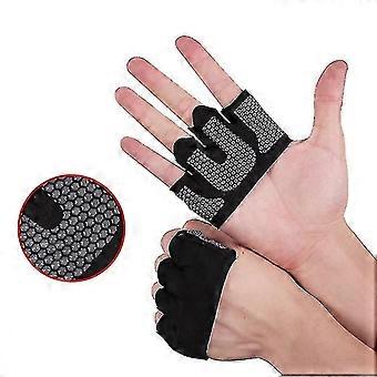 1 Pair Gym Gloves Non Slip Half Finger Gloves Fitness Weightlifting Sports Palm Protector