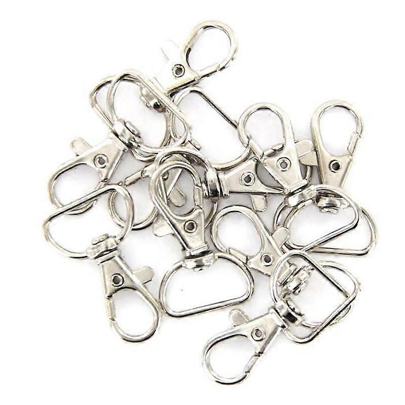 10pcs 360 Degree Swivel Trigger Snap Hooks Silver