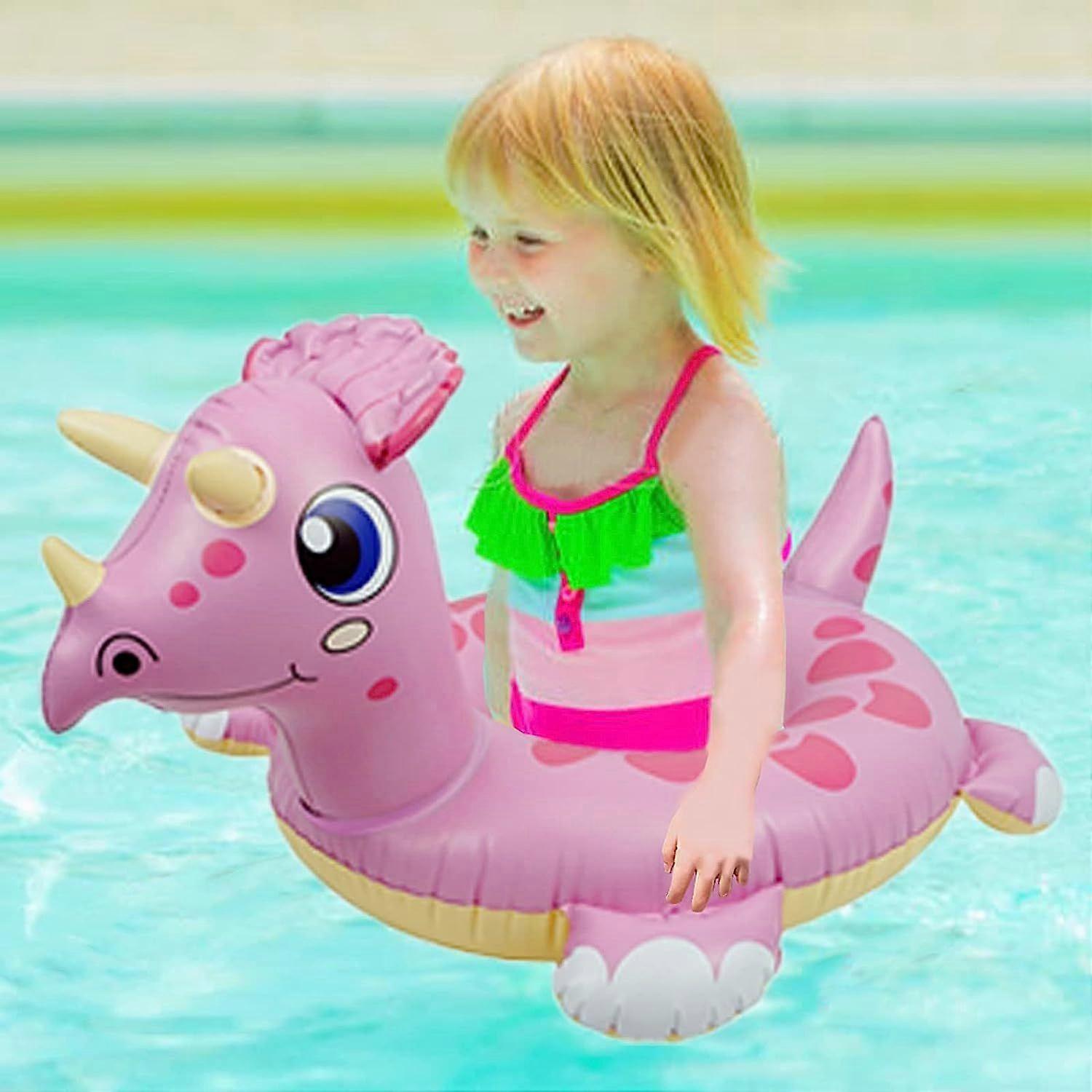 Dinosaur Pool Float - Kids Pool Float Floaties Inflatable Dinosaur Pool Rings Pool Floaties Toddler Floaties Toddler Pool Float Inflatable Pool Floats