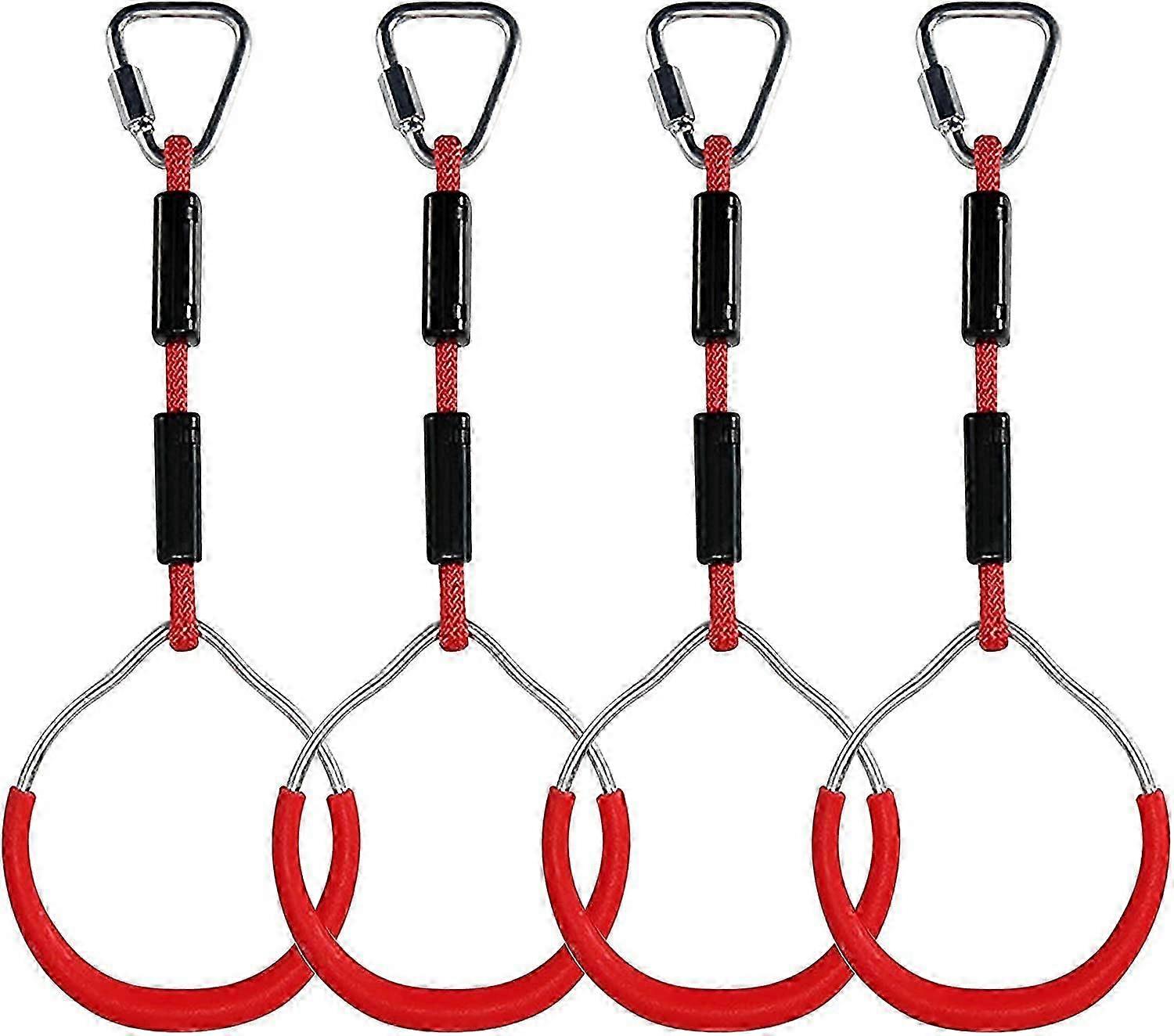 Children's Climbing Rings Multi-Function Swing with Plastic Rings Max Load 160kgRed