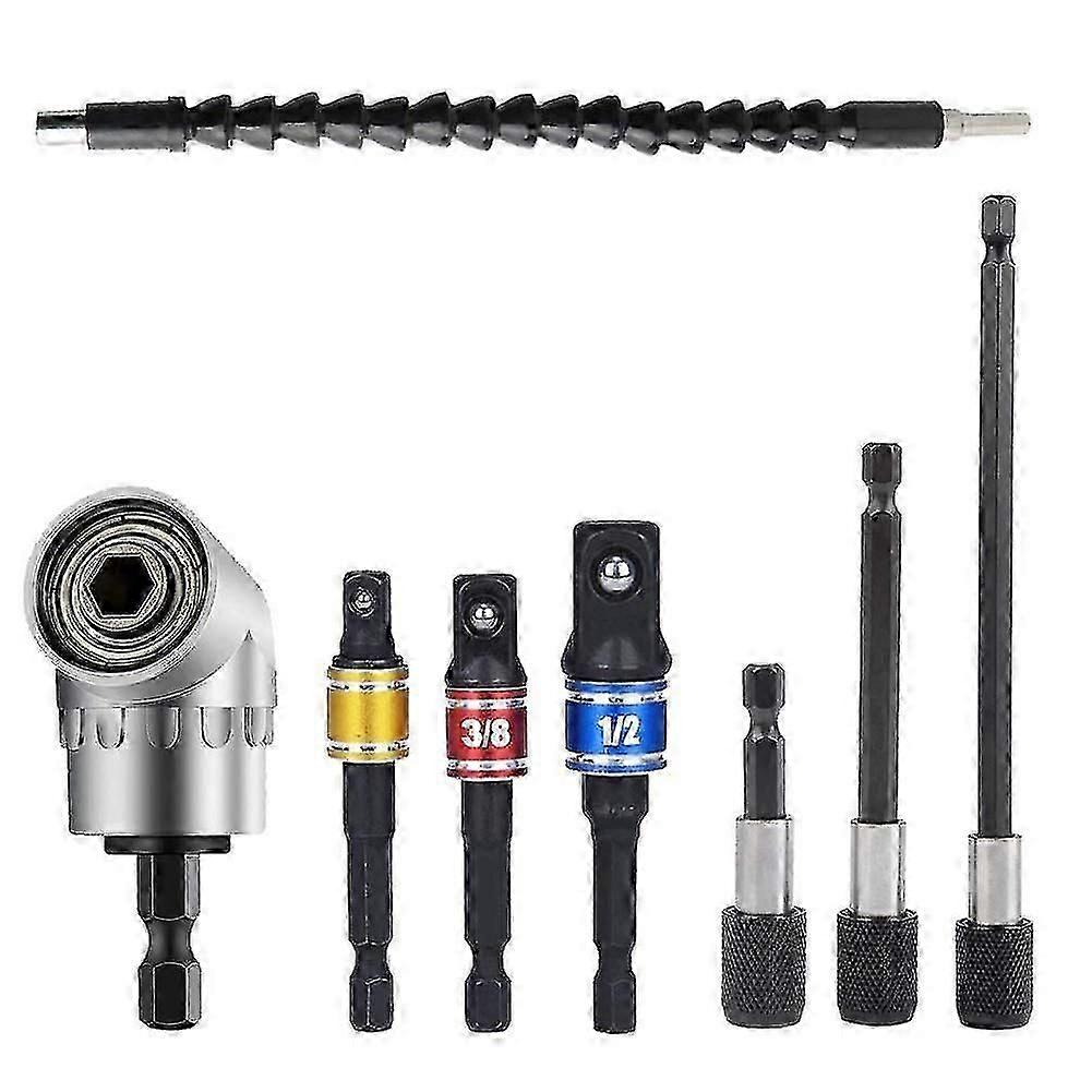 Right Angle Bit, Right Angle Bit, 105 Degree, Extension Rod, Hex Shank Bit Holder, Square Impact Socket