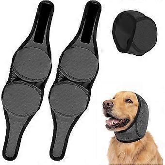 Dog Ear Muffs Noise Protection,Dog Ears Cover, Dog Ear Muffs Noise Protection, Adjustable No Shake Ear Wrap Comfortable Quiet Dogs Calming Hood-wsx