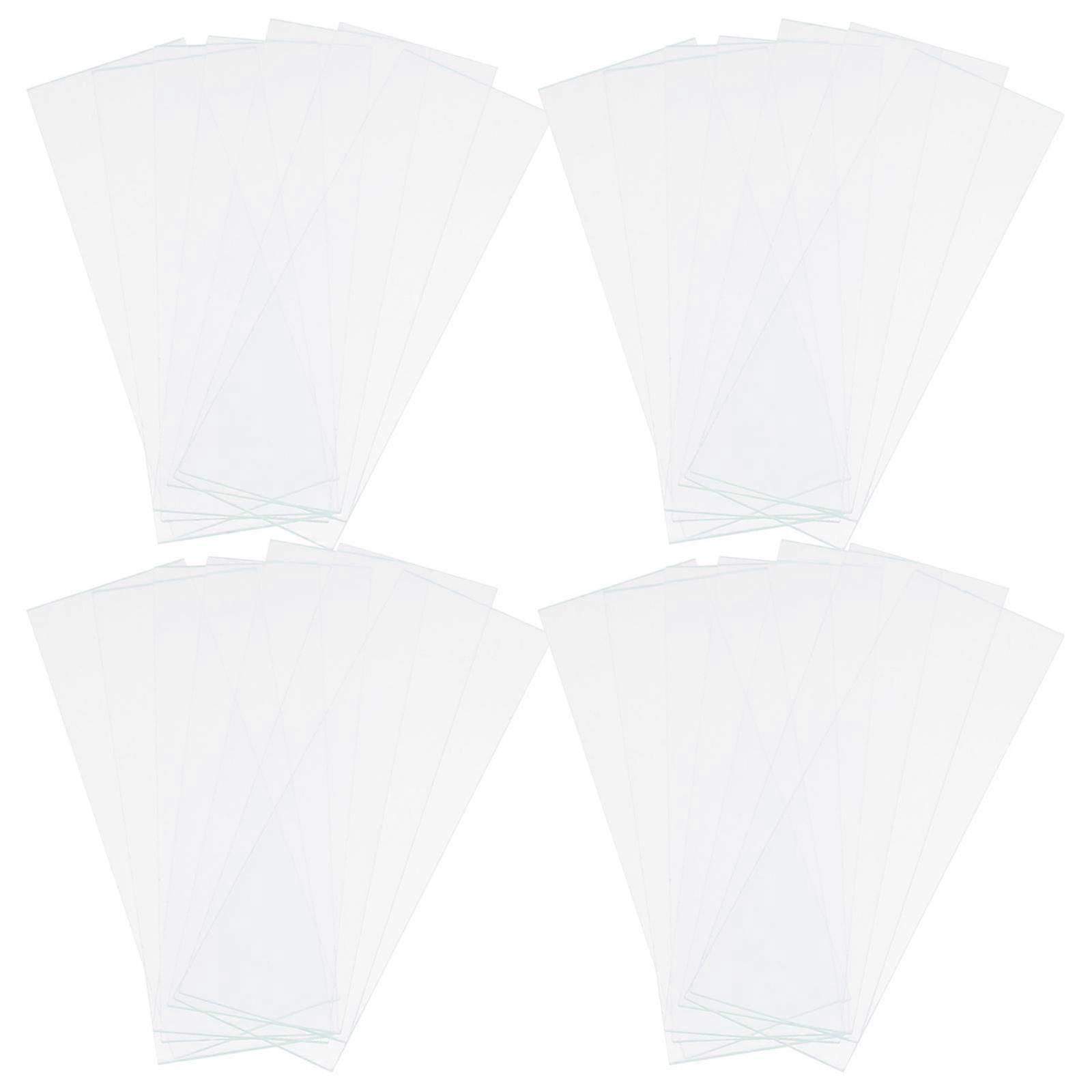50pcs Blank Microscope Slides and 100pcs Pre Cleaned Microscope Cover Glasses