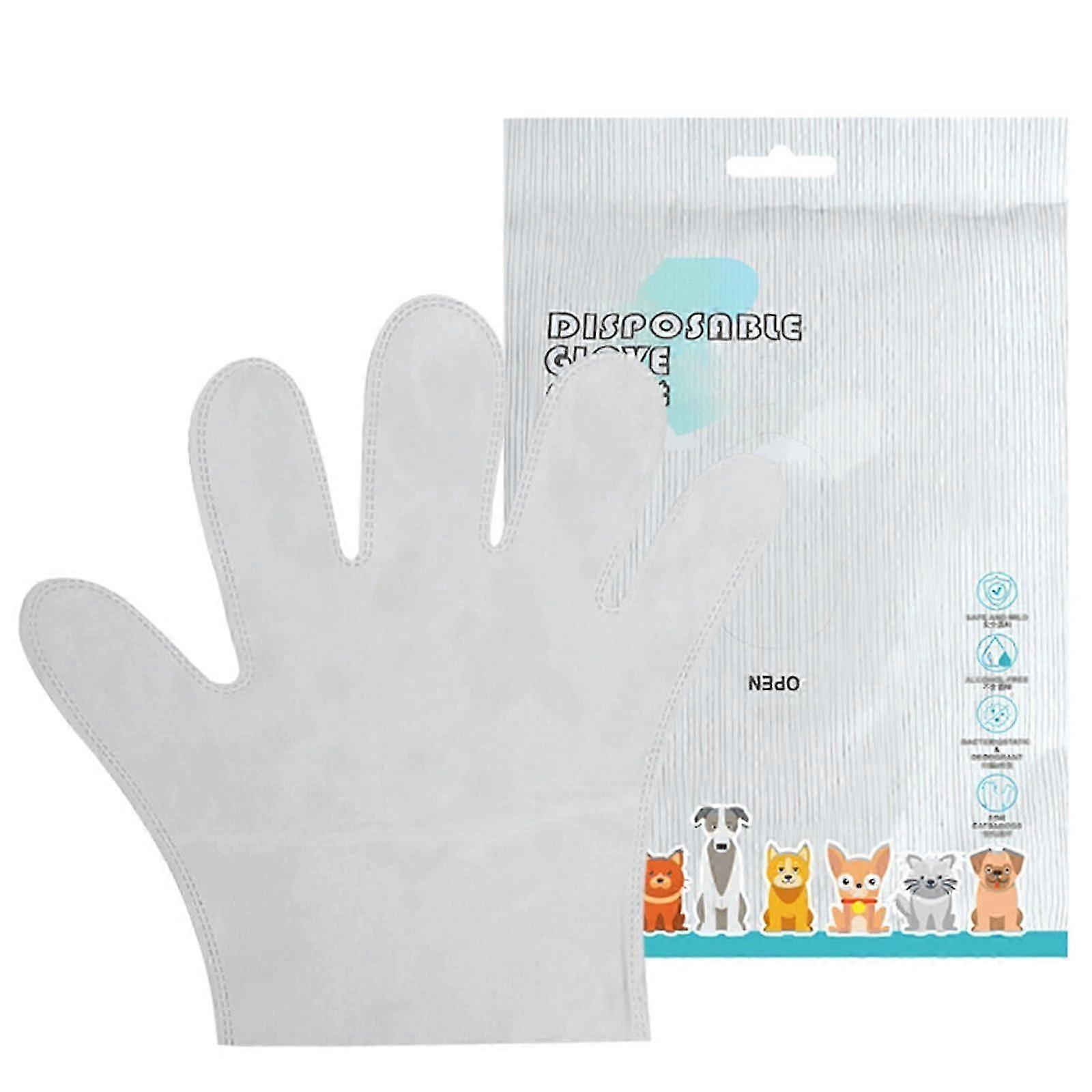 Multifunctional pet cleaning gloves, 10 pieces