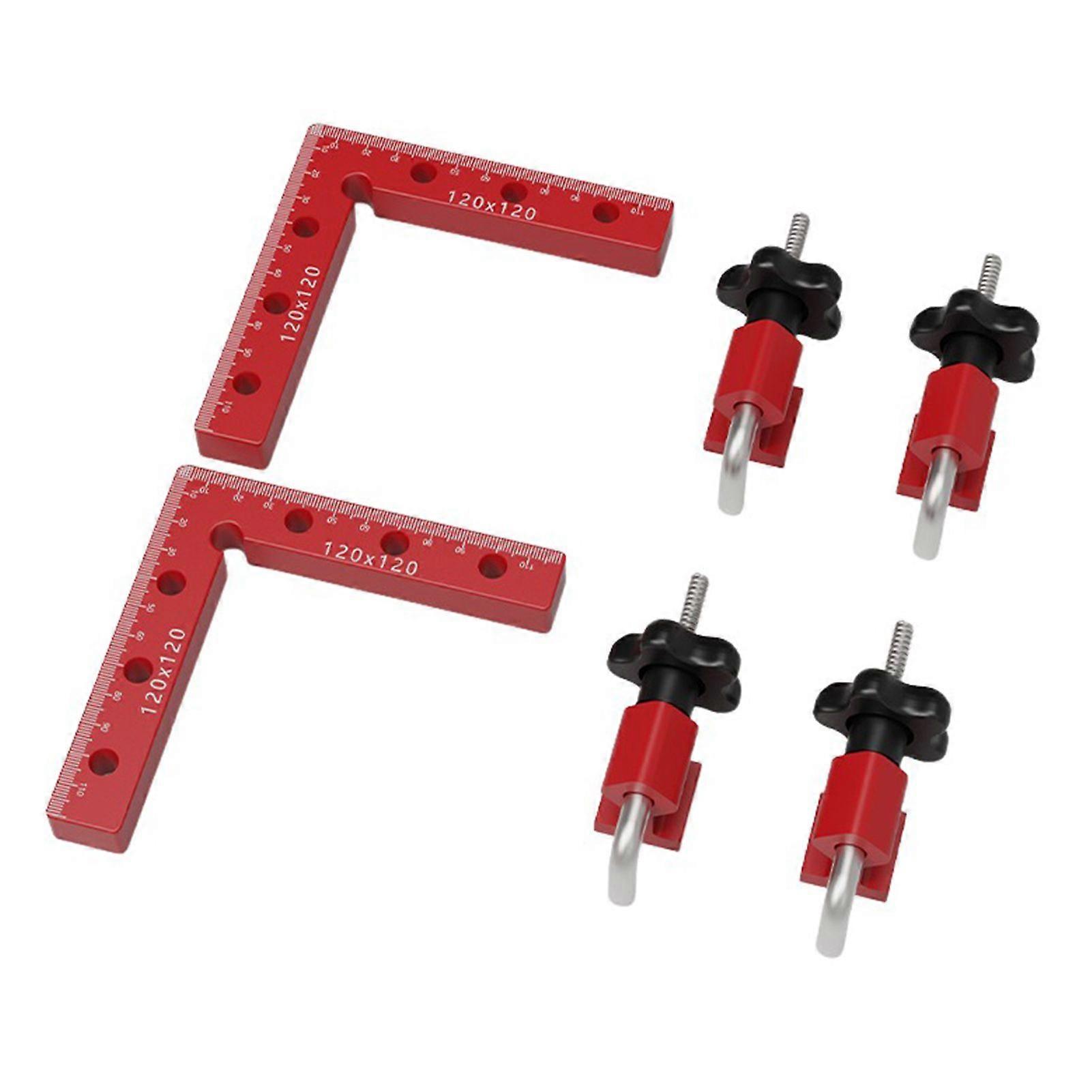 2 Sets Woodworking 90 Degree Positioning Square Clamp Kit Precision Tool