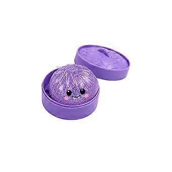 Purple Smiley Face Bun Squishy Toy for Halloween