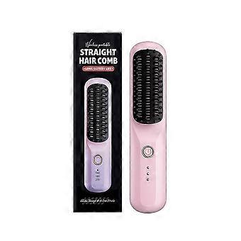 Kabelloser Glättungskamm (Pink) – Tägliche Kopfhautmassage, Haarpflege, Styling-Tipps