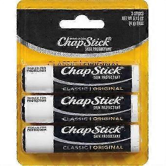 ChapStick Skin Protectant Classic Original Formula - 3 Count Tube for Dry Lips