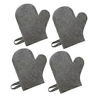 4pcs Sauna Mittens and Exfoliating Gloves Set for Hand Protection, Quick Water Absorption