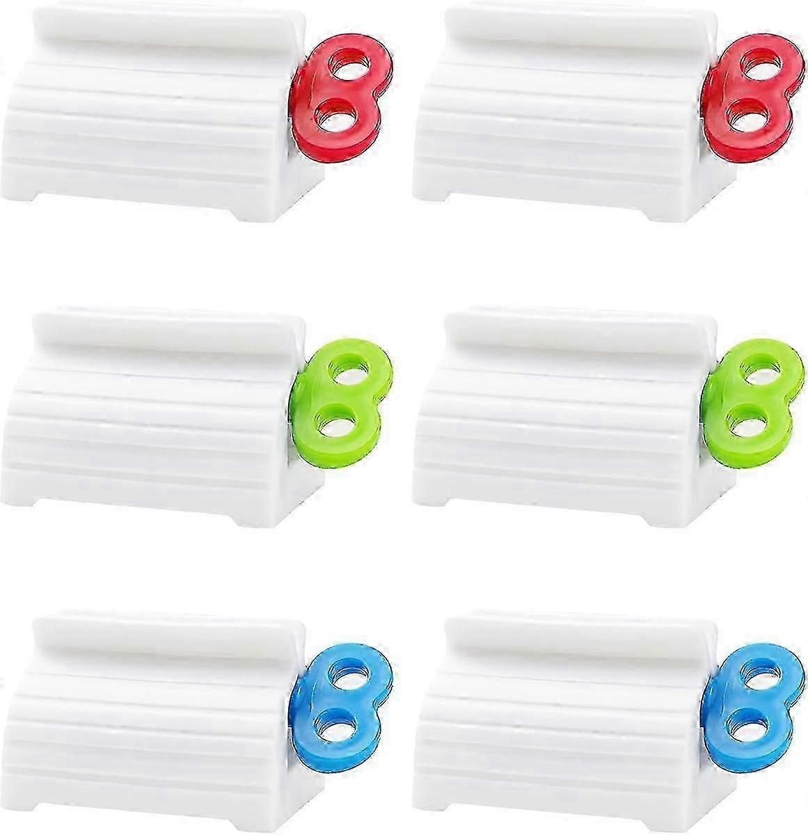 Toothpaste Squeezer, 6 Pcs Toothpaste Tube Squeezers, Multi-Purpose Toothpaste Dispenser, Rolling Toothpaste Holder Stand by MoHern SZRH A-D
