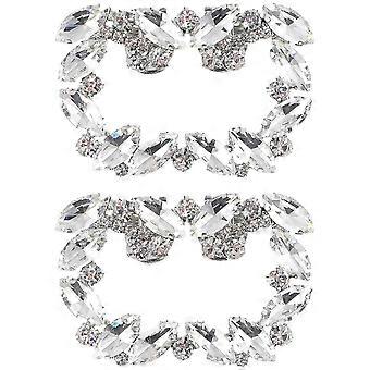 Square Crystal Shoe Clips for Wedding Decoration Fashion 1 Pair