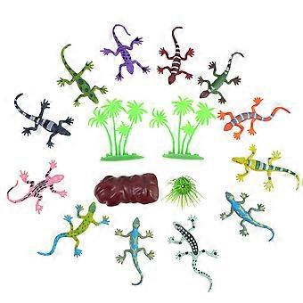 Simulation Lizard Toy Lizard Model for Kids Playing 2Sets Plastic Material
