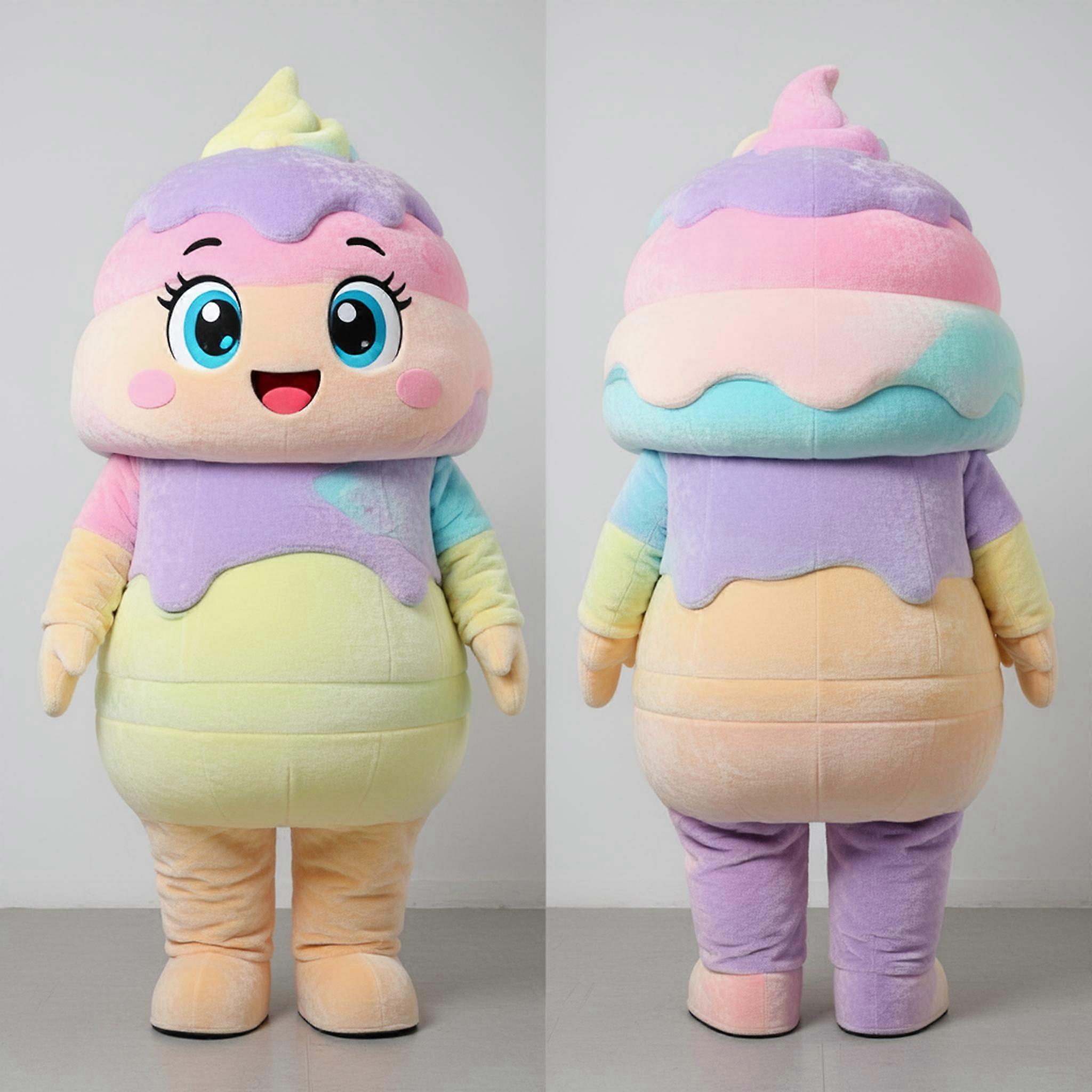 MASTICOT Pastel Rounded Ice Cream Mascot