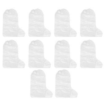 10pcs High-top Disposable Shoe Covers Thicken Waterproof Transparent Carpet Protectors