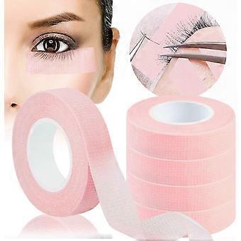 5 Rolls Pink Eyelash Extension Tape, Tissue Paper Eyelash Tape Eyelash Tape for Eyelash Extension Supply (9m)