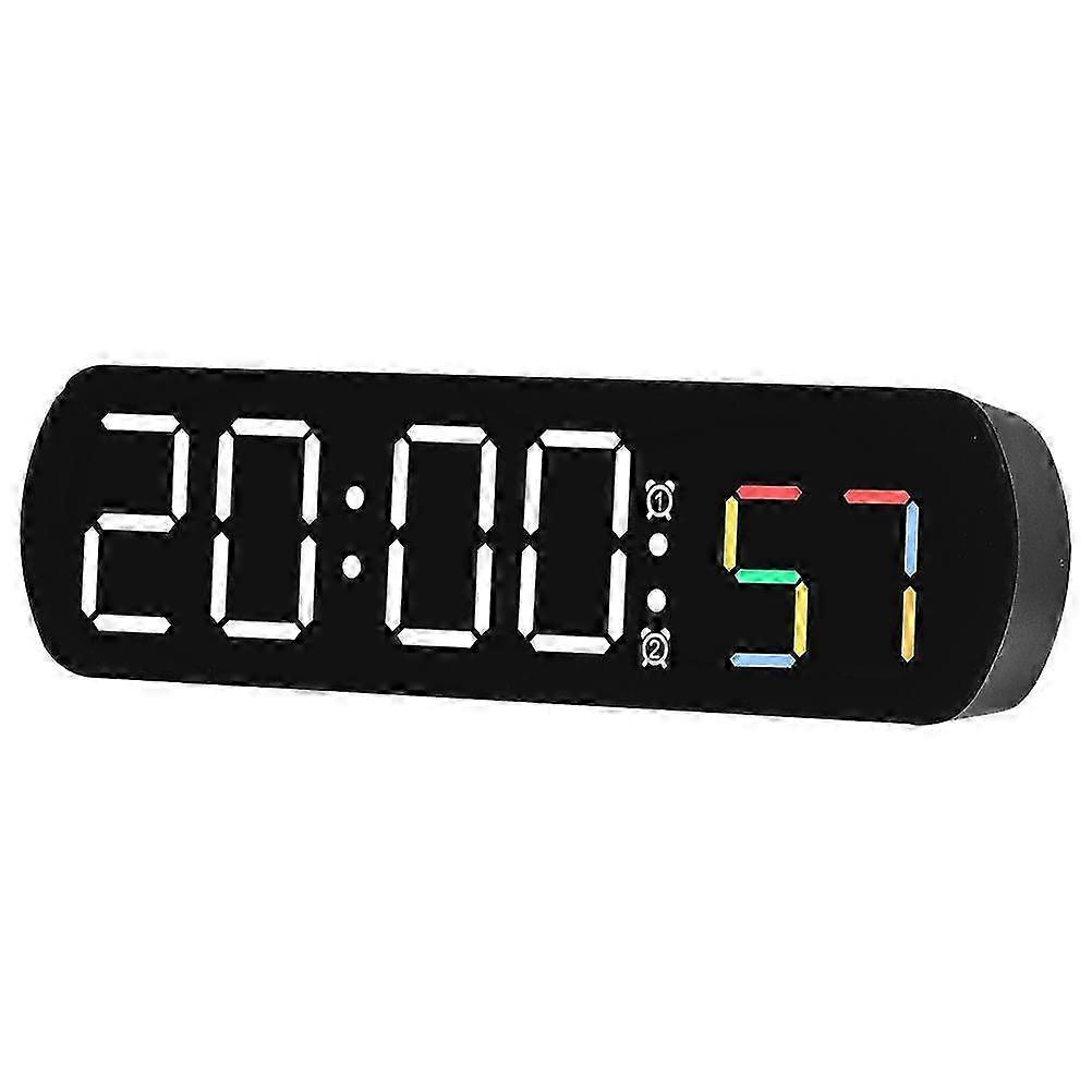 Digital alarm clock, multi-functional desktop clock with temperature display, countdown timer and LED timer.