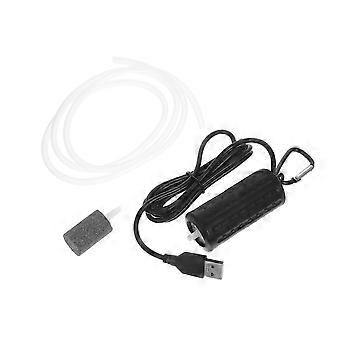 Cichy USB Mały dysk bąbelkowy Kamienny aerator Akwarium Akwarium Zbiornik Staw Pompa Hydroponiczny wąż tlenowy Czarny