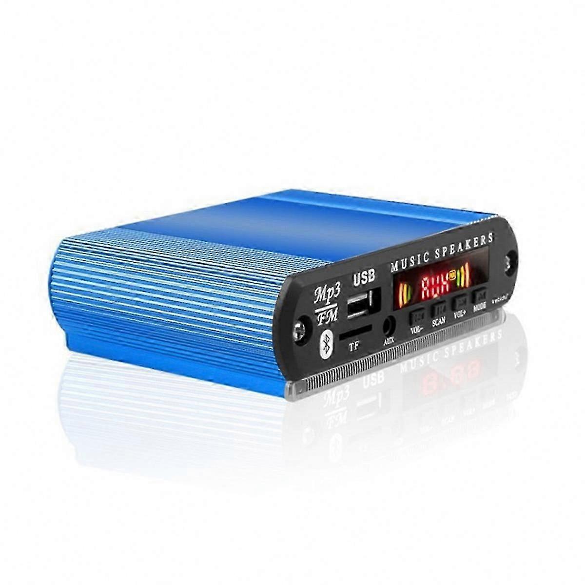 Multi-Format Audio Playback Bluetooth MP3 Player Decoder Board with FM Radio, USB, TF Support, Blue