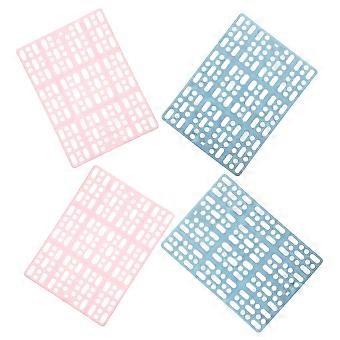 Kaninchenkäfigmatte für Kleintiere, 4-teiliges Kunststoff-Fußpolster