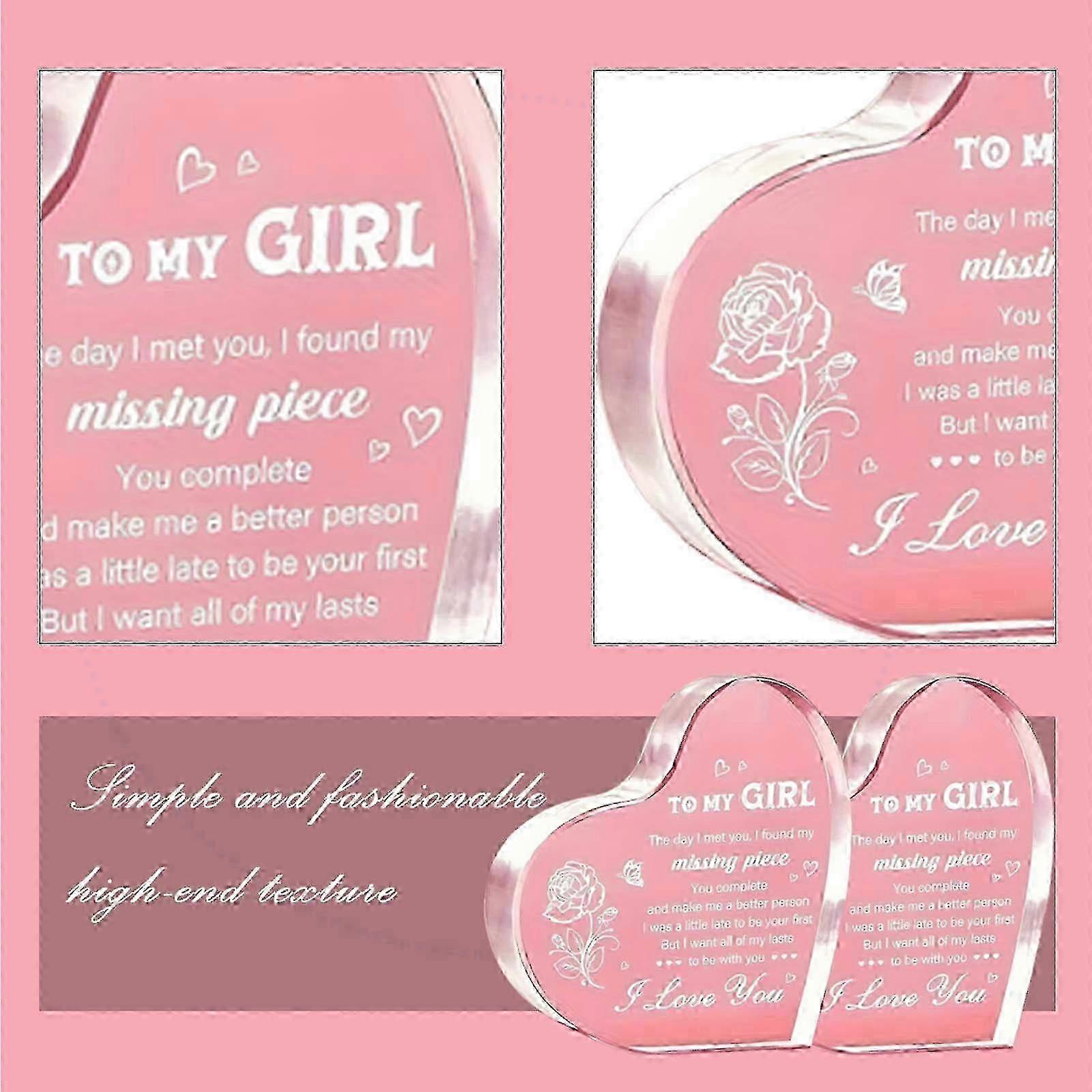 Glossy Heart Acrylic Memory Keepsake