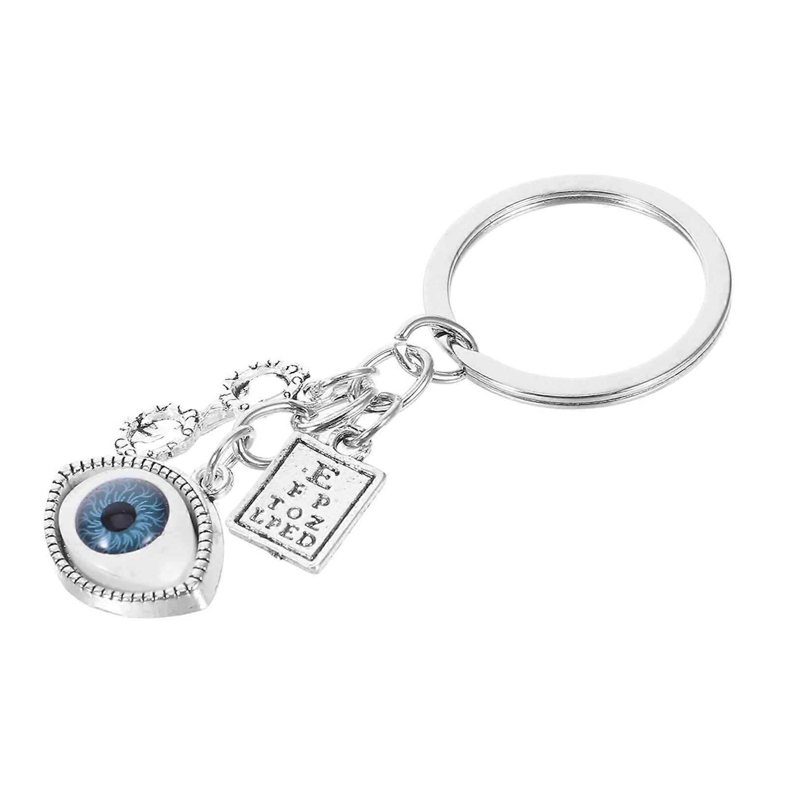 Creative Eyeball Keychain 2Pcs Funny Key Ring Holder Decoration