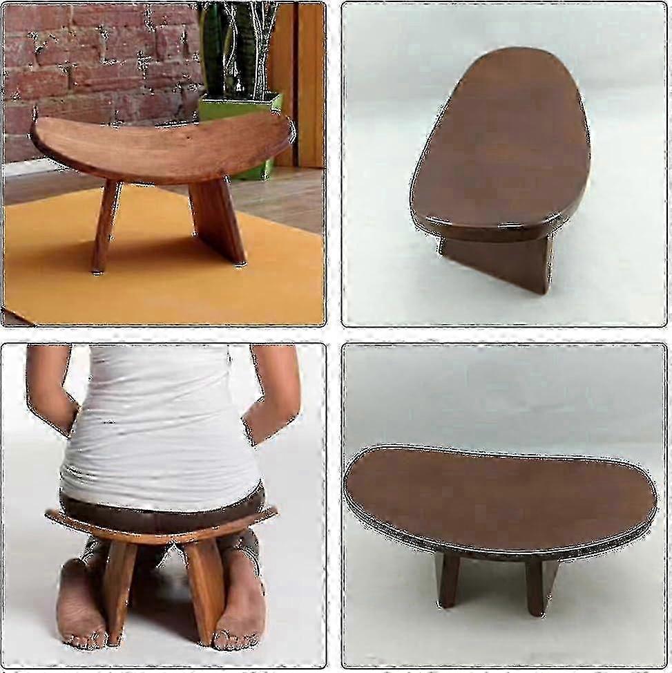 Portable Meditation Bench, Travel-Friendly Prayer Stool, Solid Wood