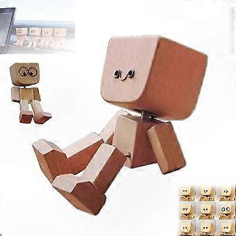 Wooden Shaking Figure With 12 Magnetic Faces