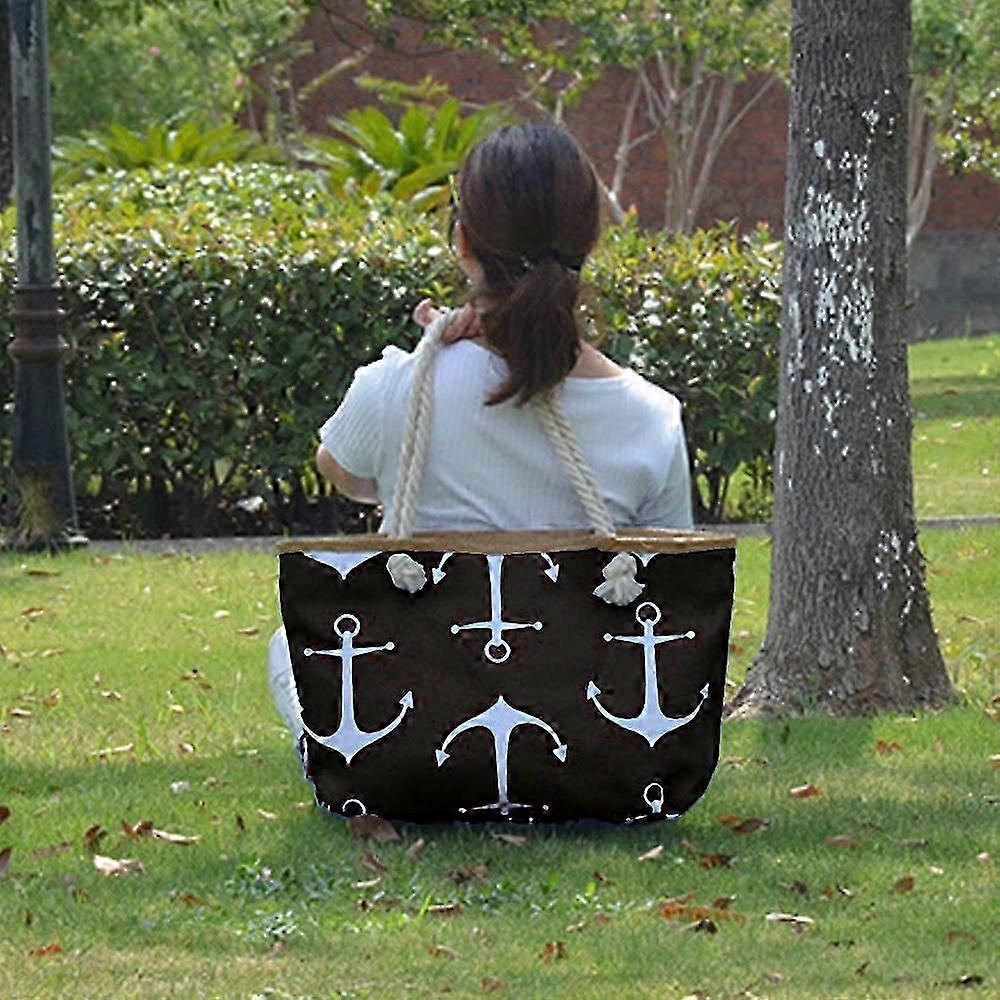Zippered Waterproof Beach Tote With Pockets