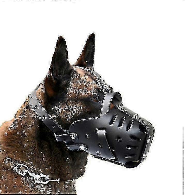 Breathable Leather Dog Muzzle Adjustable