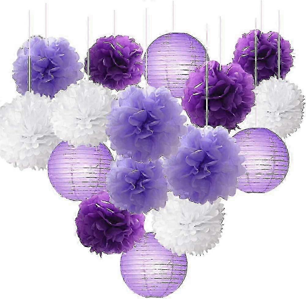 Lavender Purple Tissue Pom Poms Kit
