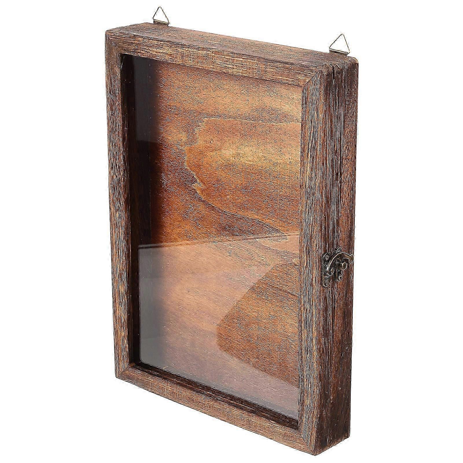 Insect Display Case Wooden Frame for Specimen Storage Empty Display Case