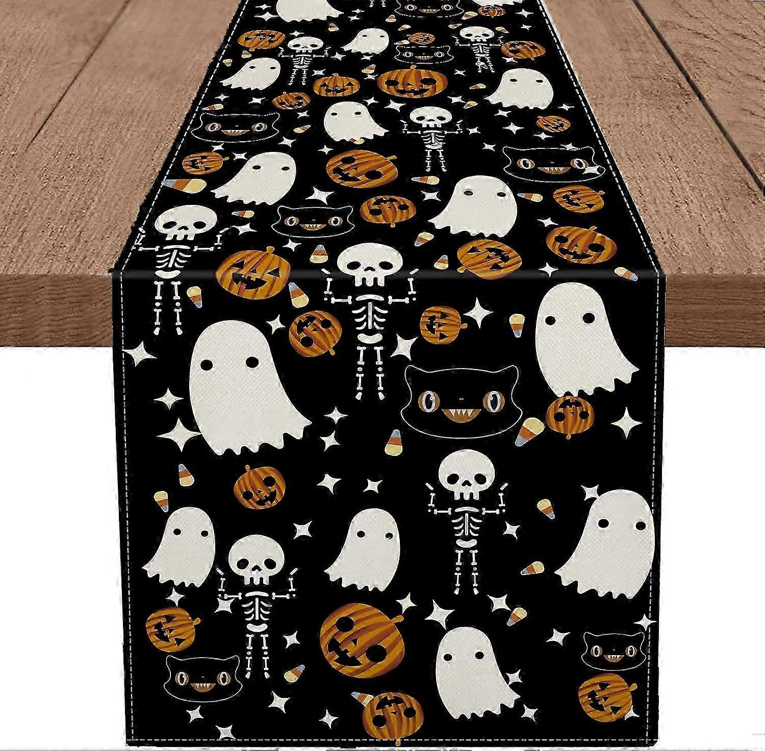 Spooky Pumpkin Ghost Skeleton Runner