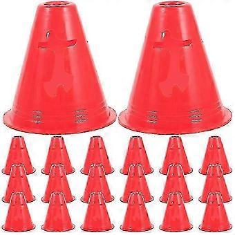 Lot de 20 petits cônes en plastique pour l'entraînement au patinage à roulettes, compatibles avec l'entraînement sportif en roller.
