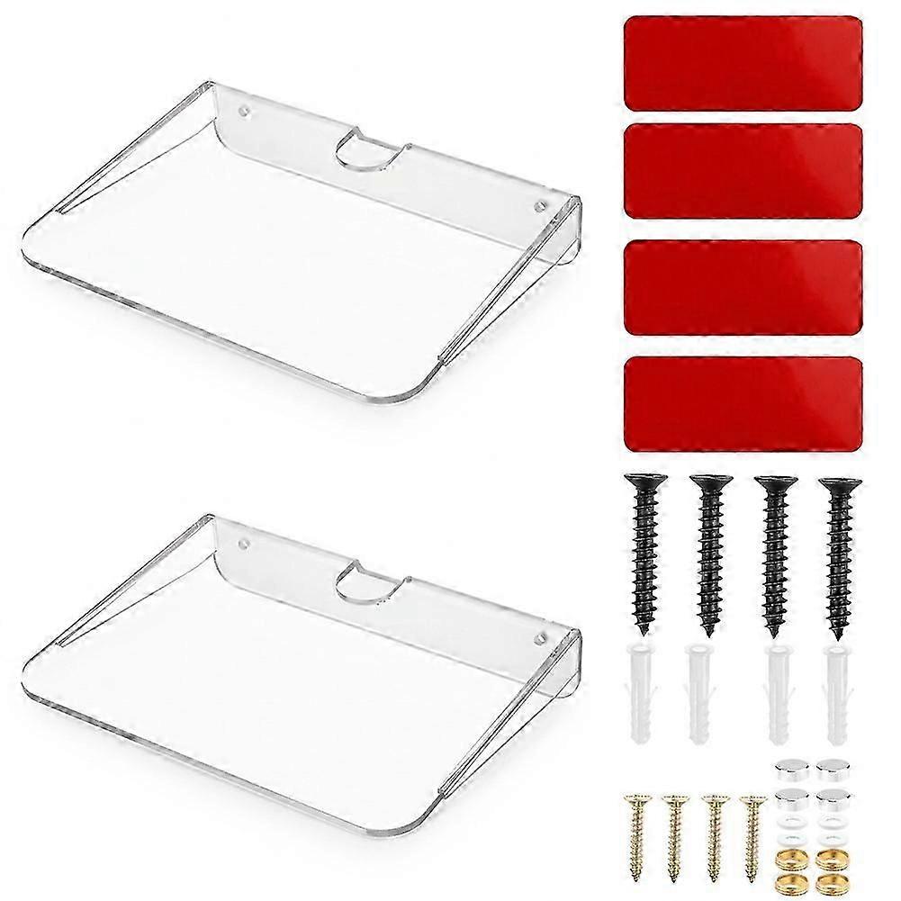2PCS Floating Speaker Bracket Concealed Floating Wall-Mounted Speaker Storage Bracket Display Stand-SSZFV