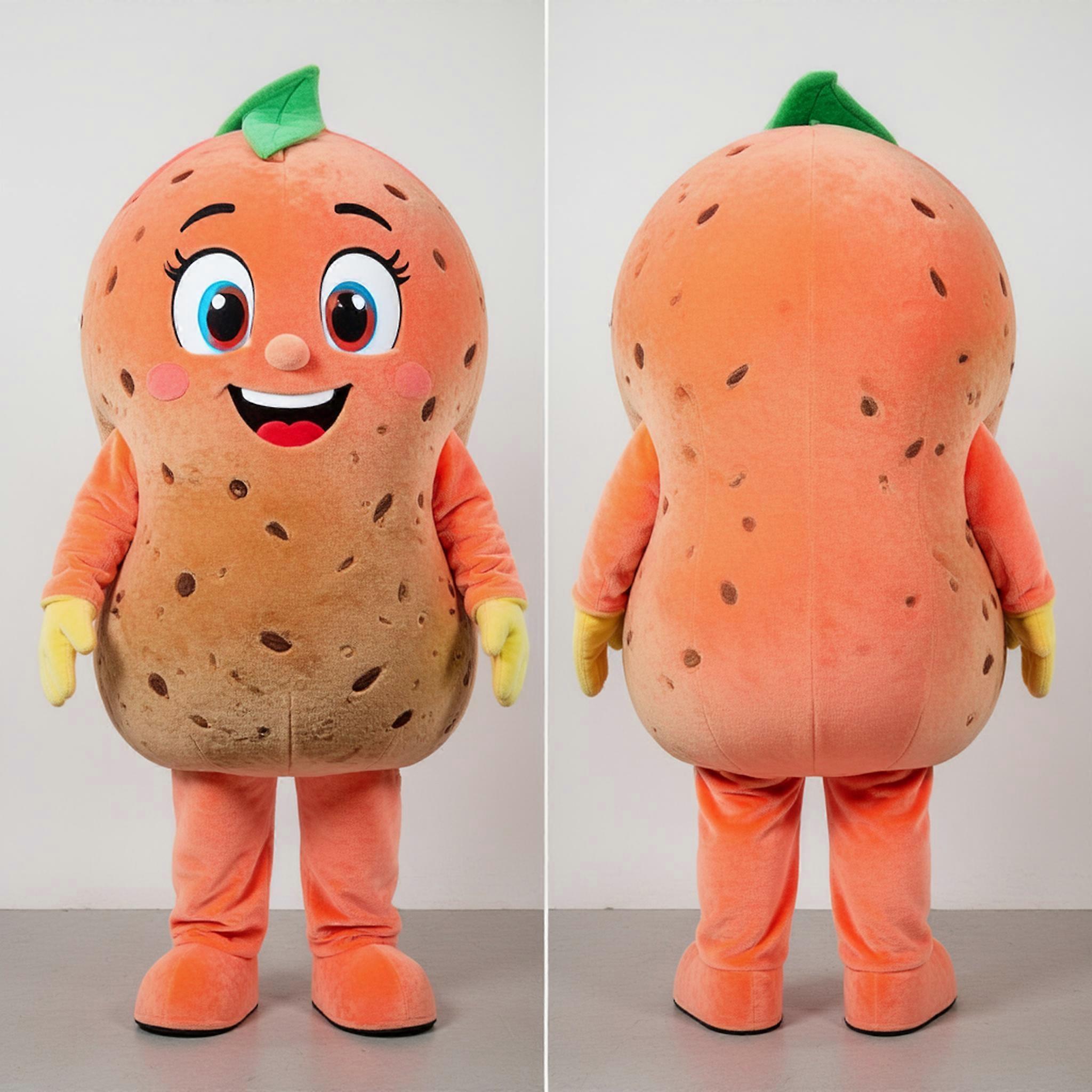 MASTICOT Golden Round Falafel Mascot
