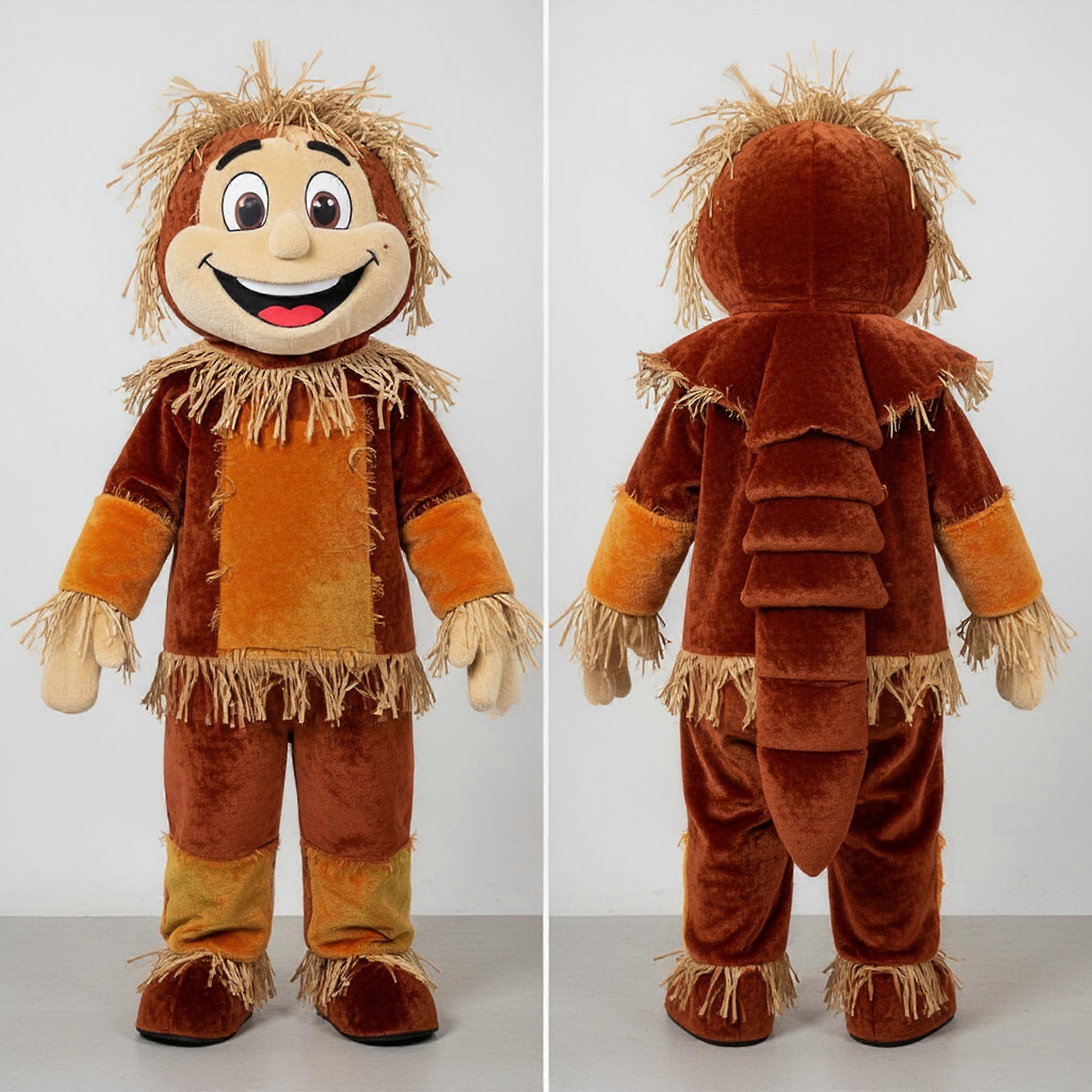 MASTICOT Rust Brown Cartoon Scarecrow Mascot