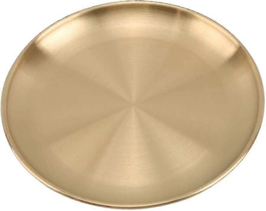 Stainless Steel Cake Dining Plate Kitchen Tableware Serving Dish Western