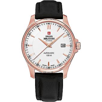 Swiss Military Watch for Unisex Analog automatic Swiss with Cowskin Bracelet SMA34025.10