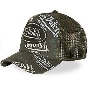 Von Dutch Trucker Mesh Snapback -lippis - CAFE PATCH oliivi
