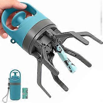 Portable Pooper Scooper with Bag Attachment, No-Touch Dog Poop Scooper with Claw Design and Built-in Bag Dispenserq