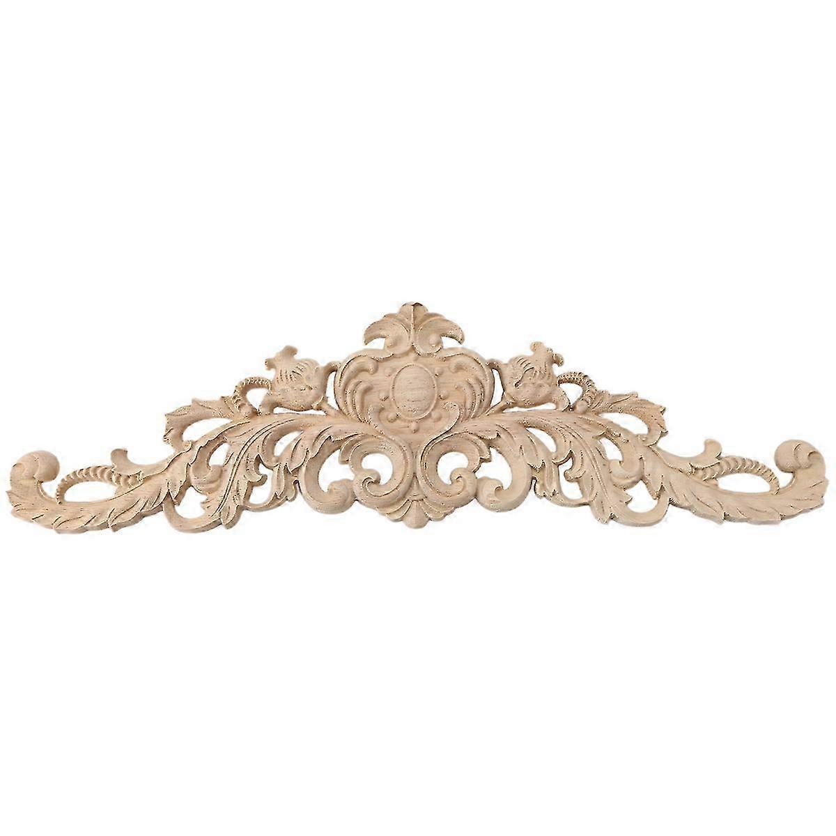 40x12cm Solid Rubberwood Decorative Applique