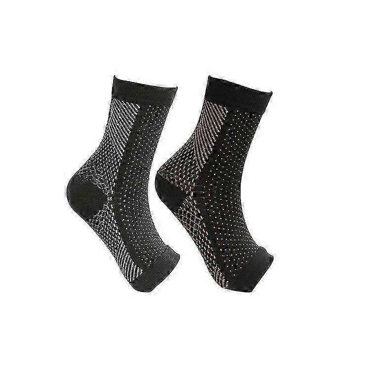 2pairs Neuropathy Compression Socks Ankle Arch Support Protect Socks