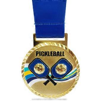 6.8cm Pickleball Medal Gold/Silver/Bronze Medal with Neck Ribbon Sports Medals Pickleball Award Medals for Game Party Activities