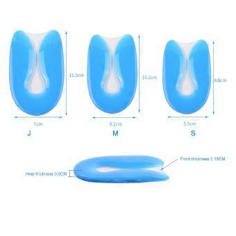 Silicon Gel Cup Heel Plantar Fasciitis Cushion Gel Heel Pads Cushion U formet Spur Heel Insert Pads
