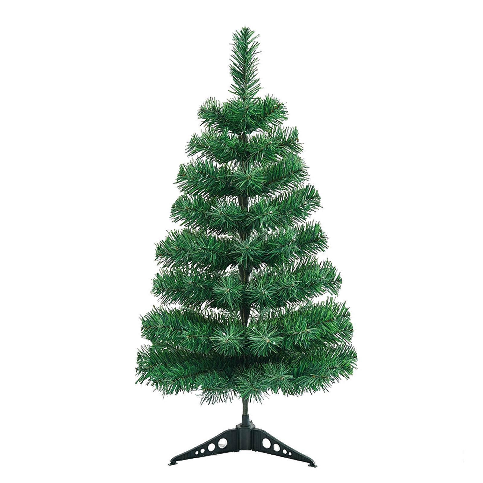 Plastic Mini Xmas Tree with Base, Artificial Christmas Tree
