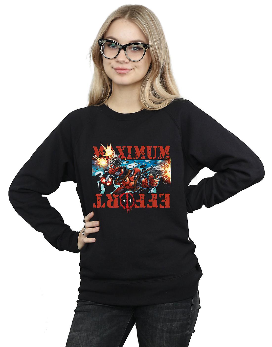 Marvel Women's Deadpool Maximum Effort Sweatshirt