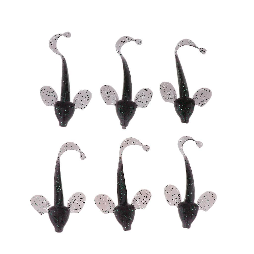 6x Kunststoff Angelköder Mad Wurm Soft Bait für Barsch Rot