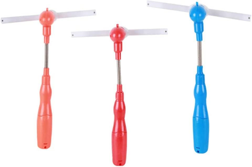 Light Up Windmill Wand Toy Spinning Windmill Flashing Pinwheel Electric Music Bar for Boy Girl Birthday Party Gift Favor 3pcs (Random Color, Without D