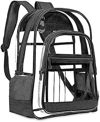 Clear Backpacks, Heavy Duty Transparent PVC Bookbag Adjustable Straps